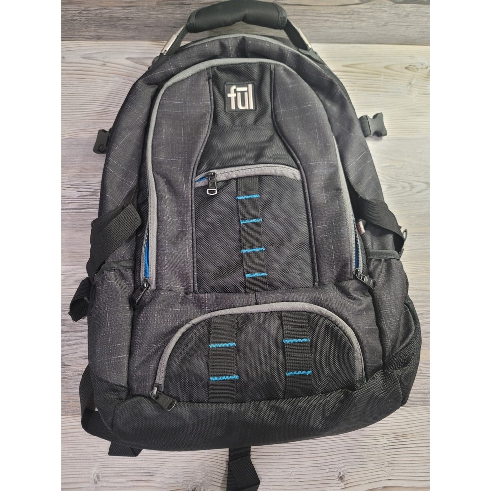ful laptop backpack rear padded laptop sleeve compartment. 19 in laptop pocket